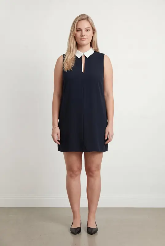 Robe Sans Manches Bleu et Blanc - Taille XXL/44
