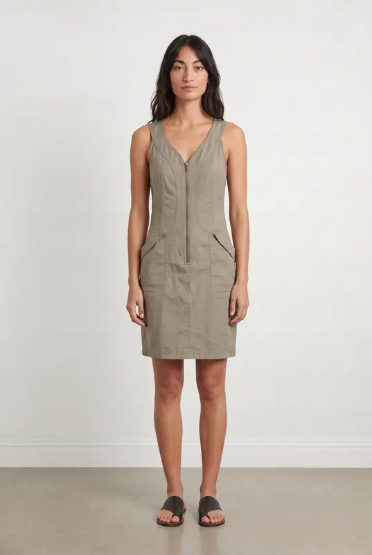 Robe Sans Manches Kaki - Taille S/36