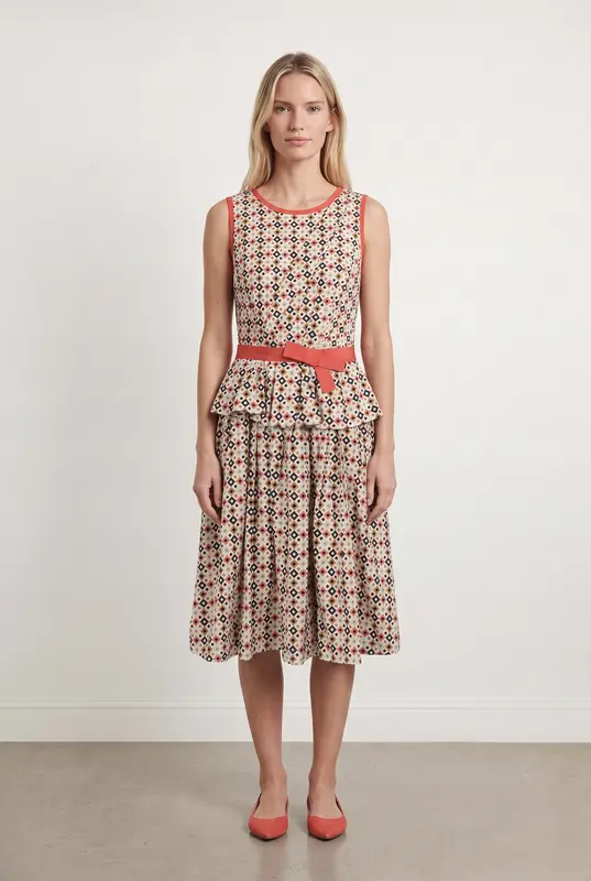 Robe sans manches multicolore et rose - Taille M/38