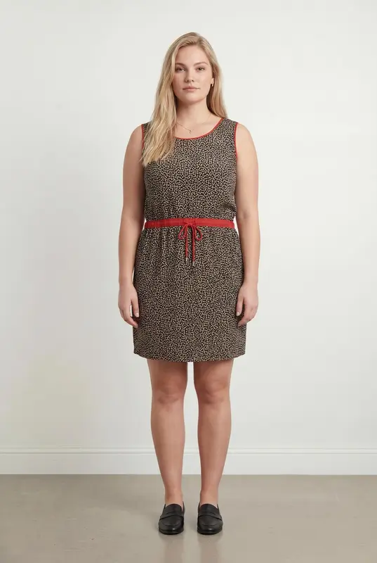 Robe Sans Manches Noire et Rouge - Taille XL/42