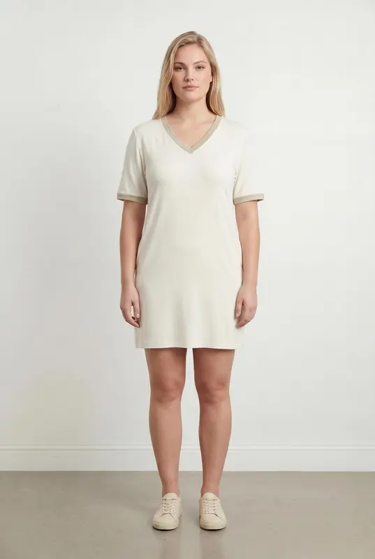 Robe T-shirt Beige - Taille XXXL/46