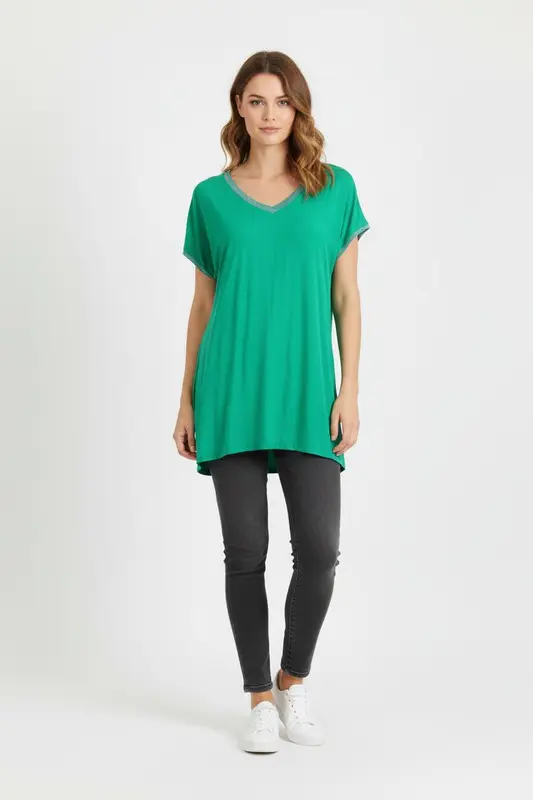 Robe T-shirt Verte - Taille XL/42