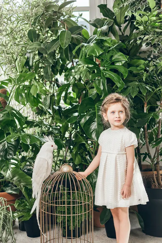 Robe Tartine et Chocolat blanche craie 2 ans