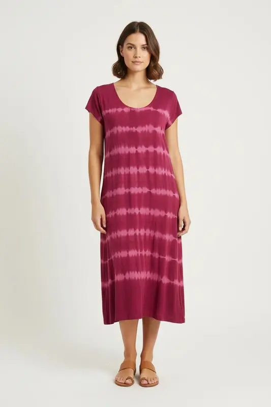 Robe Tie and Dye Bordeaux et Rose - Taille S/36