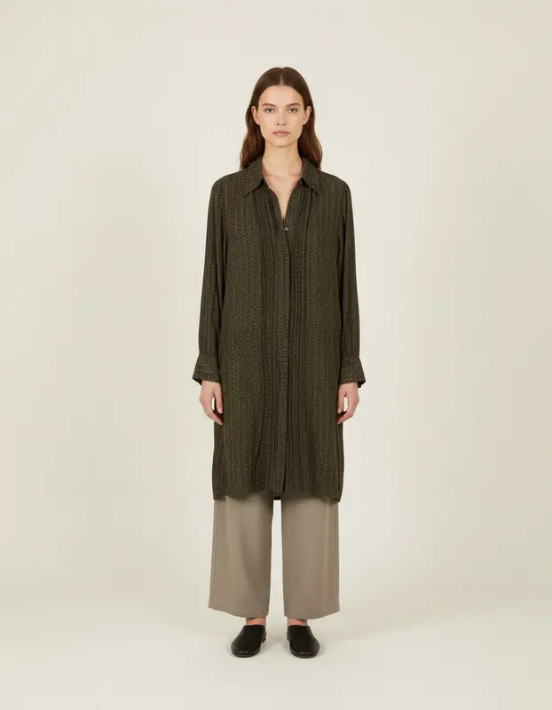 Robe verte à motifs - Taille S/36