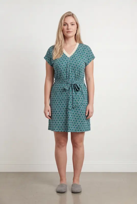 Robe Verte et Blanche - Taille XL/42