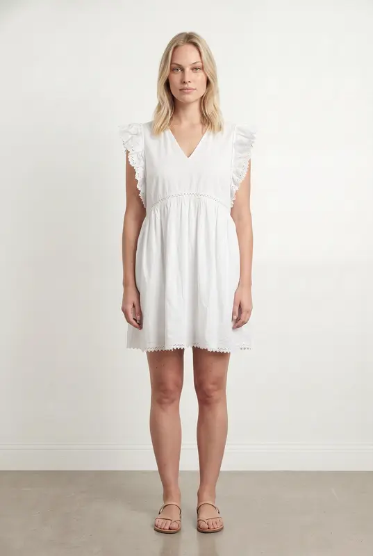 Robe Volantée Blanche - Taille L/40