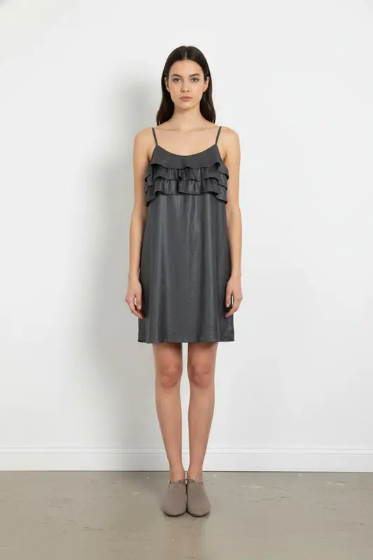 Robe Volantée Grise - Taille S/36