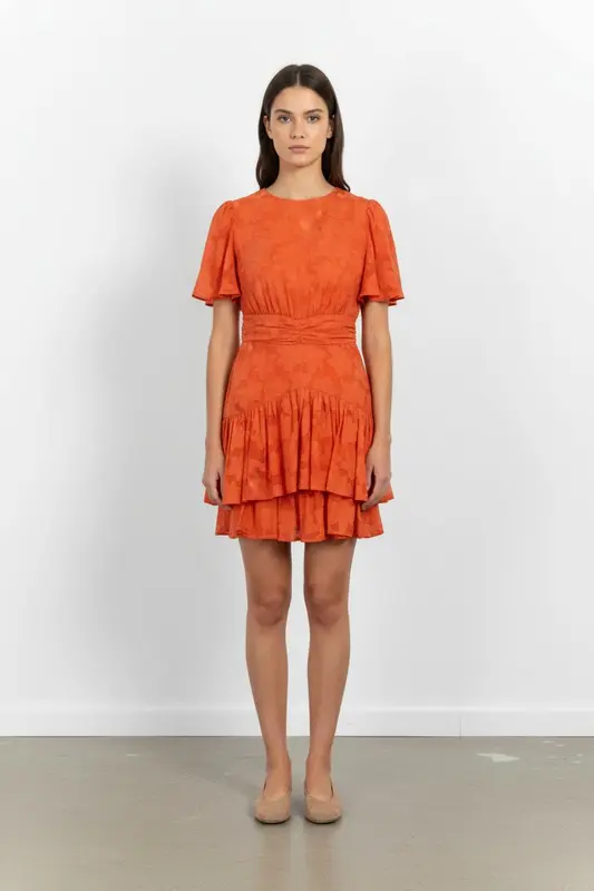 Robe Volantée Orange - Taille M/38