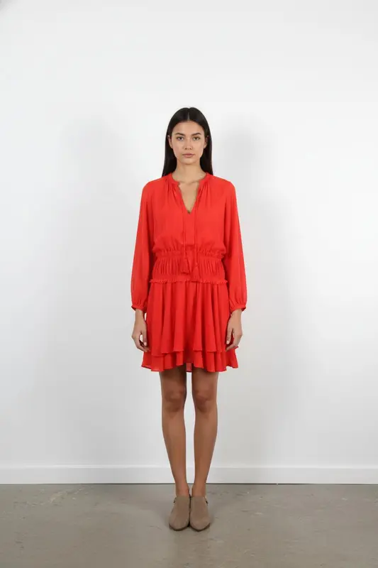 Robe Volantée Rouge - Taille S/36