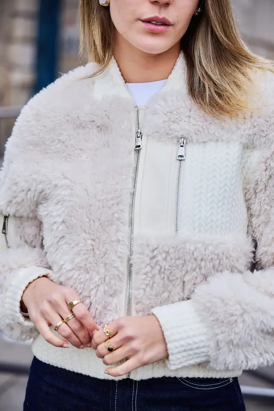 ROMANE - Bomber effet laine