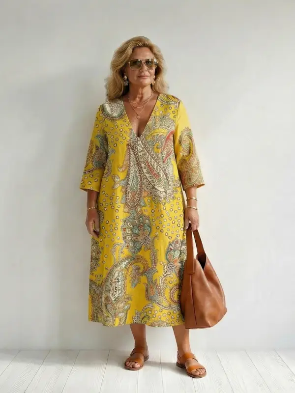 Rowan - Robe Midi Décontractée