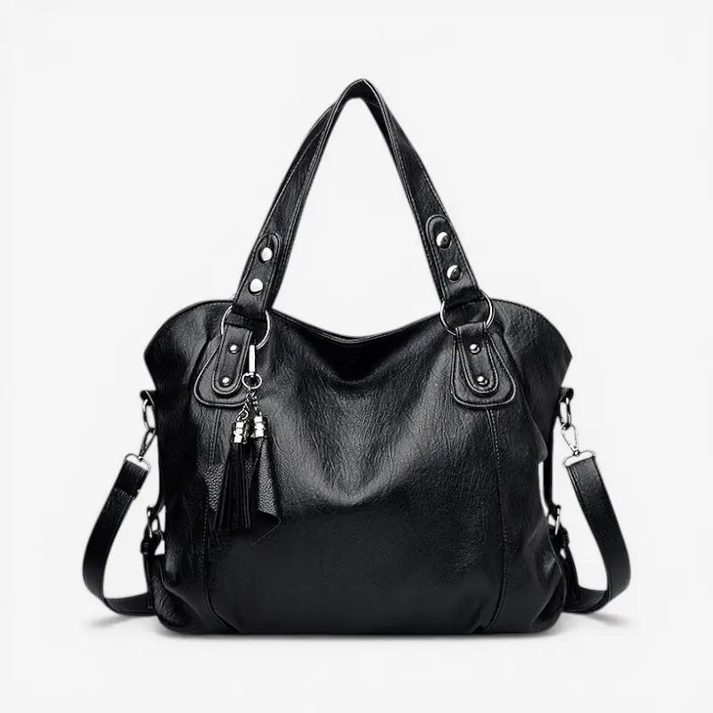 Sac à main femme multi-compartiments zippés + bandoulière réglable