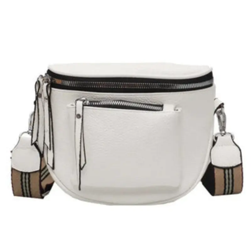 Sac bandoulière avec bandoulière réglable et poches zippées