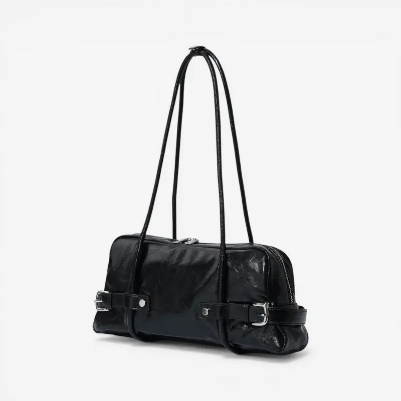 Sac bandoulière avec longue sangle et fermeture éclair
