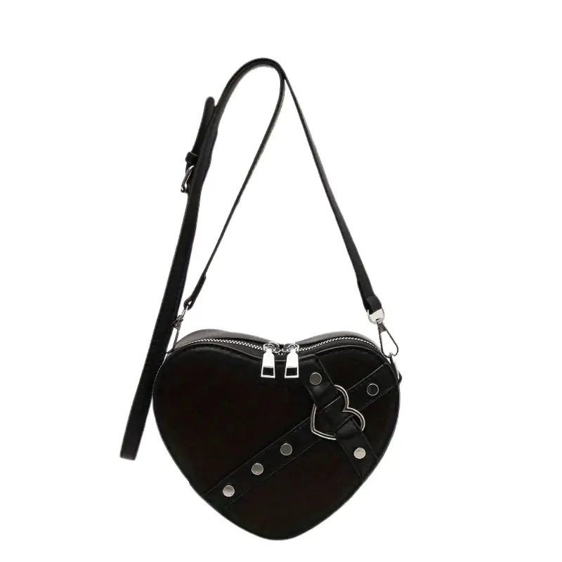 Sac bandoulière femme forme cœur