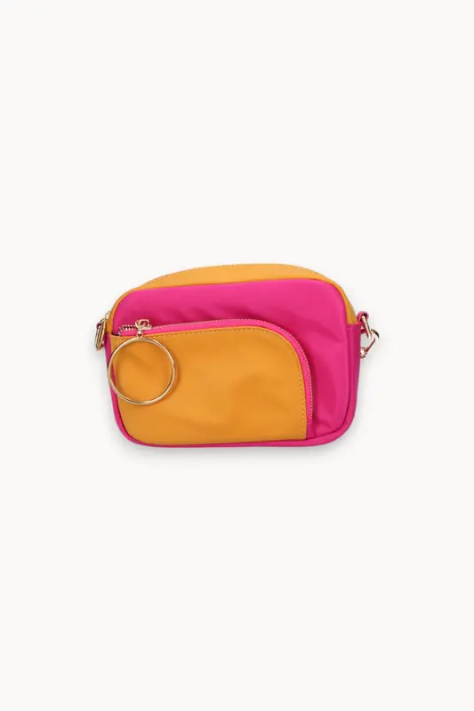 Sac Bandoulière Rose et Jaune - Taille T.U.