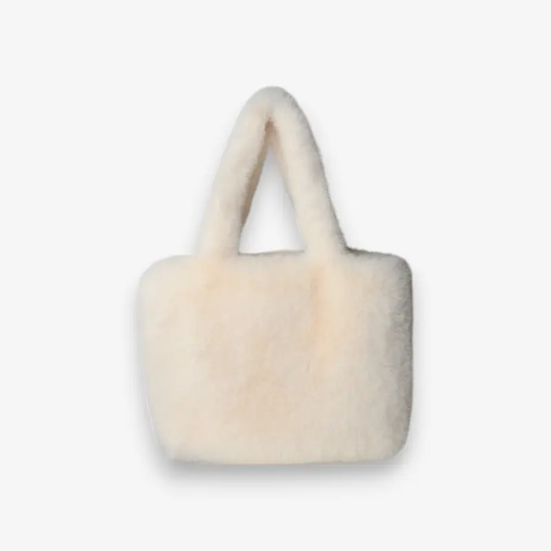 Sac cabas femme grande capacité en fausse fourrure