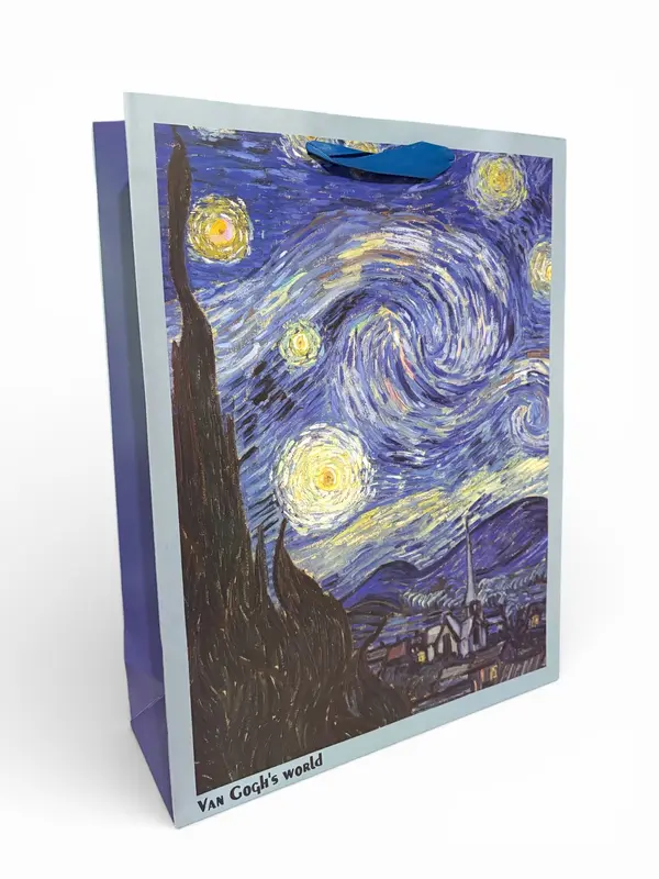 Sac cadeau Mikirei La Nuit Étoilée Van Gogh 32 x 42 x 11,5 cm