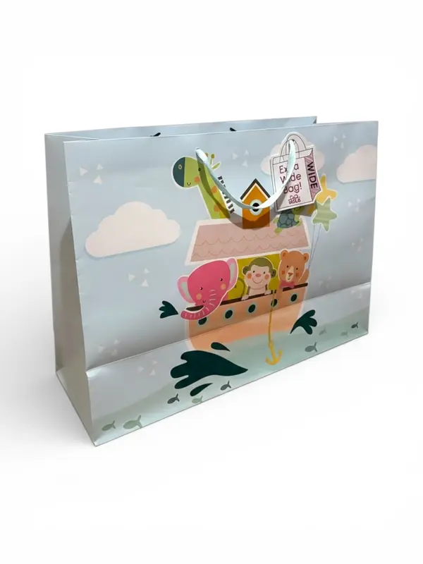 Sac cadeau motif maison marine animaux Voila 46 x 33 x 18 cm