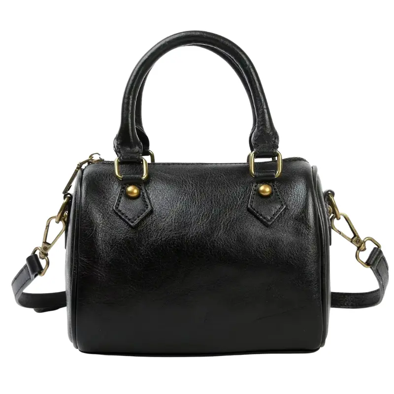 Sac d’épaule femme en cuir véritable structuré