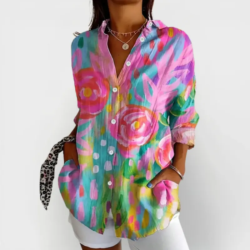 Sadie - Blouse Colorée Confortable