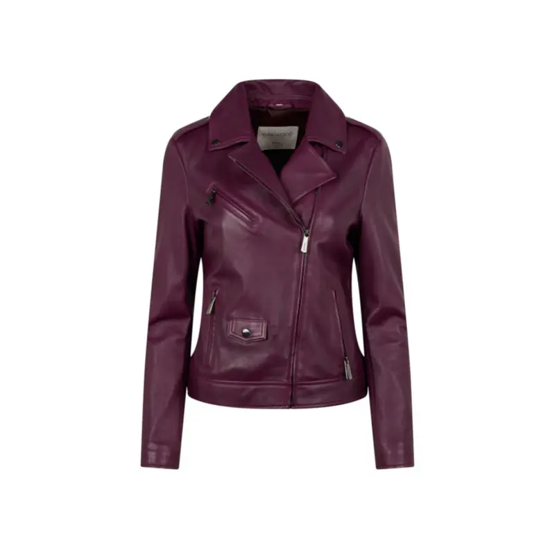 SAMBA (REF. 65107) PRUNE - BLOUSON EN CUIR VÉRITABLE