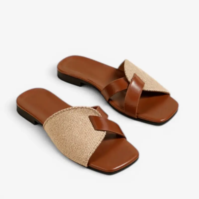 Sandales à enfiler pour femme à brides croisées