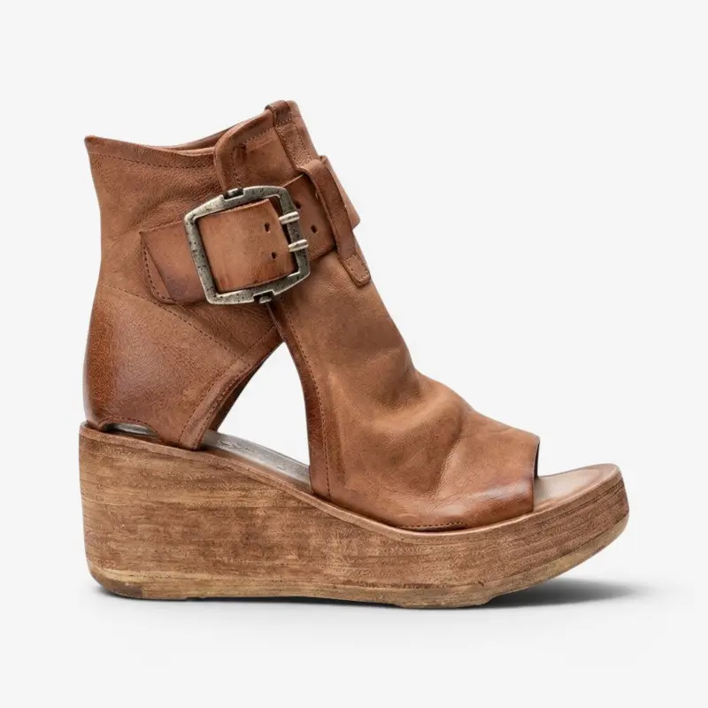 Sandales à Talon Épais avec Boucles