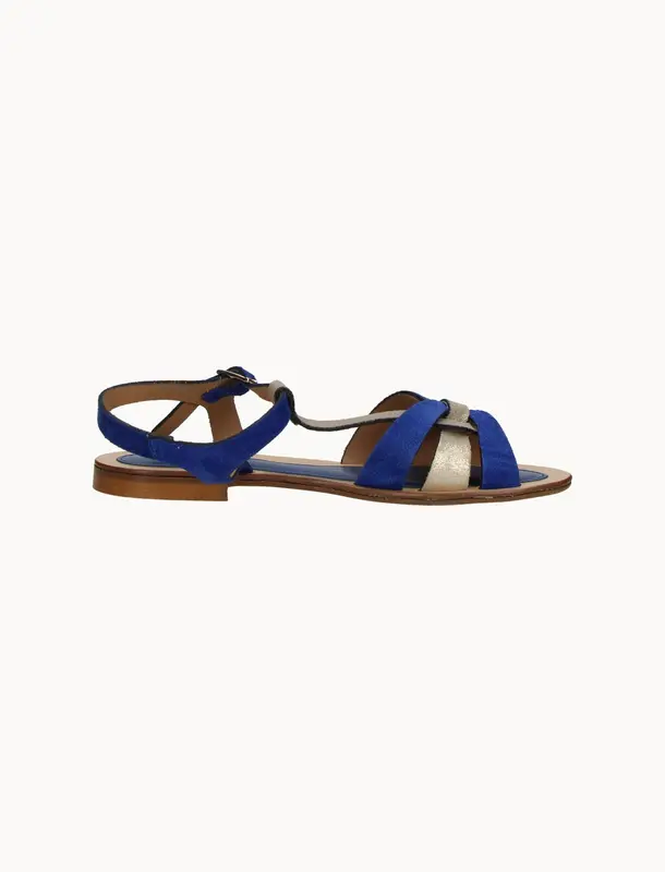 Sandales Bleu et Doré - Pointure 37