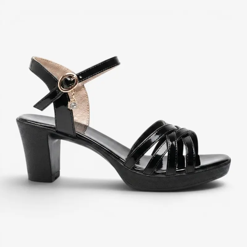 Sandales Femme à Talon Haut avec Bout Ouvert Fish Mouth