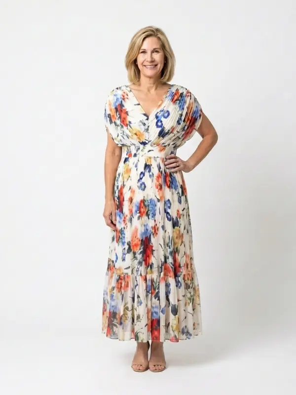 Savannah - Robe Midi Plissée Légère