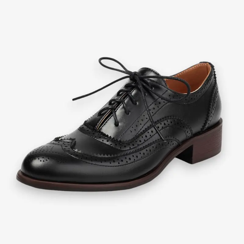 Scarlett – Chaussures brogues à lacets avec petit talon