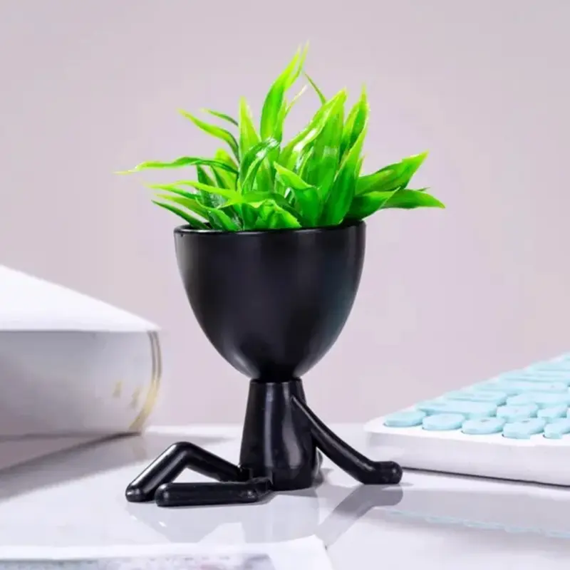 Sculpture tête de plante créative