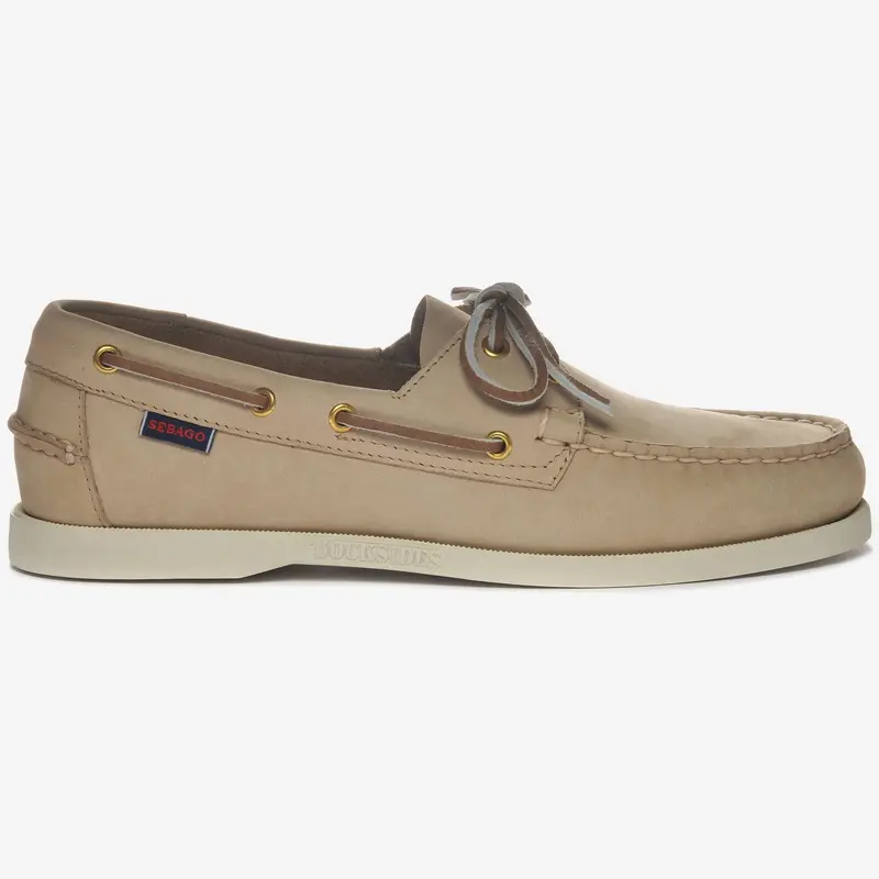 SEBAGO DOCKSIDES PORTLAND NUBUCK BEIGE CAMEL