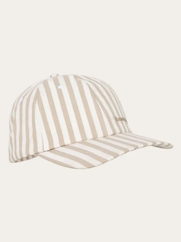 Seersucker stripe cap - Creme Stripe