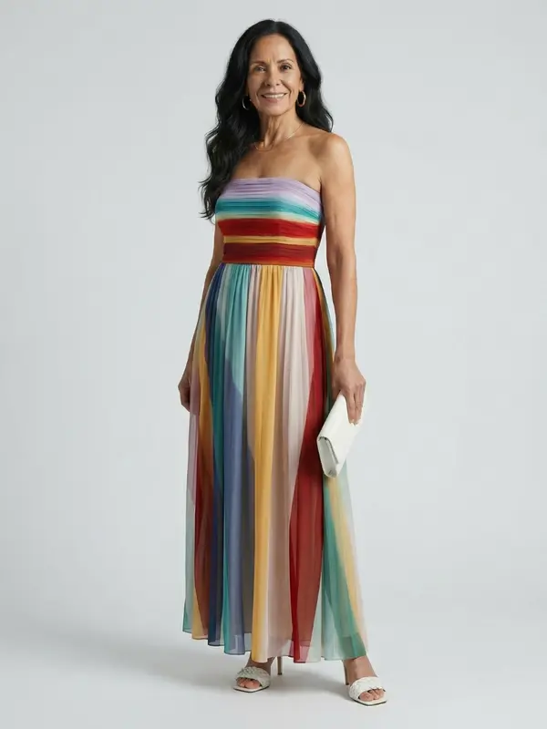 Sereine - Robe Maxi Légère Plissée