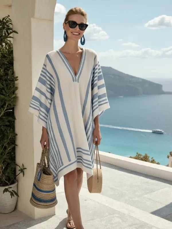 Serenella - Robe Décontractée à Rayures
