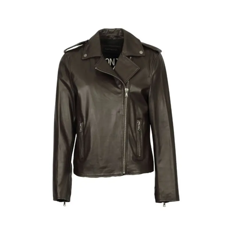 SHAKE (REF. 65317) CHOCO - BLOUSON EN CUIR DE MOUTON