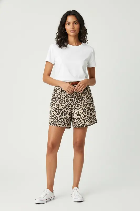 Short Beige et Noir - Taille S/36