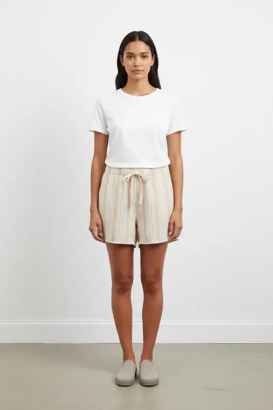 Short blanc rayé - Taille L/40