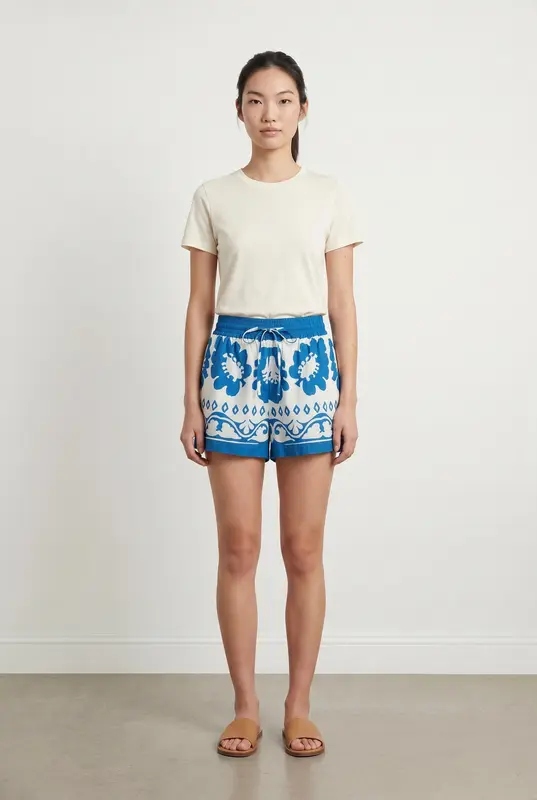 Short Bleu et Blanc - Taille M/38