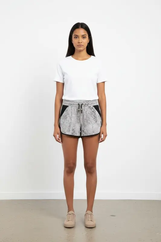 Short de Sport Gris et Noir - Taille S/36