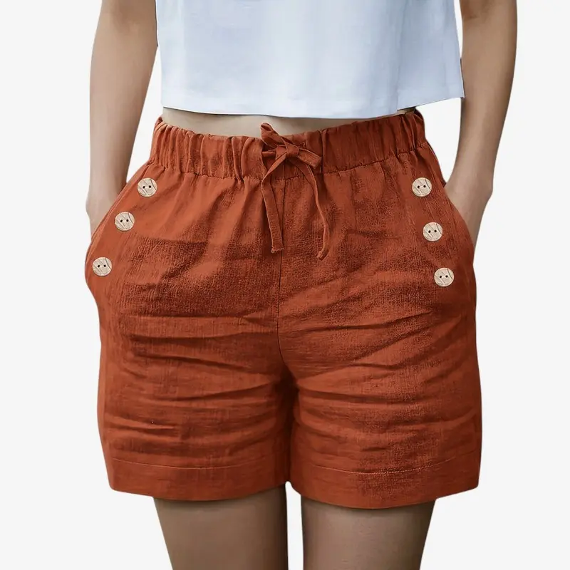 Short décontracté femme à cordon de serrage