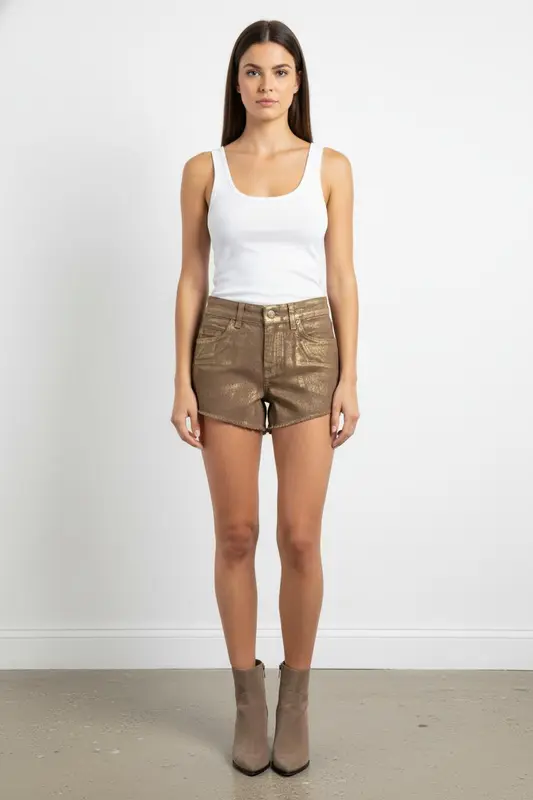 Short doré/bronze - Taille XS/34