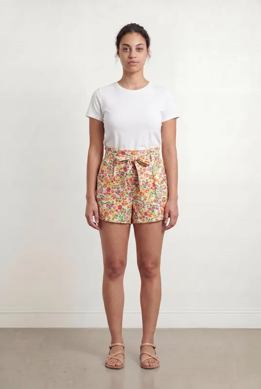 Short Fleuri Multicolore - Taille L/40