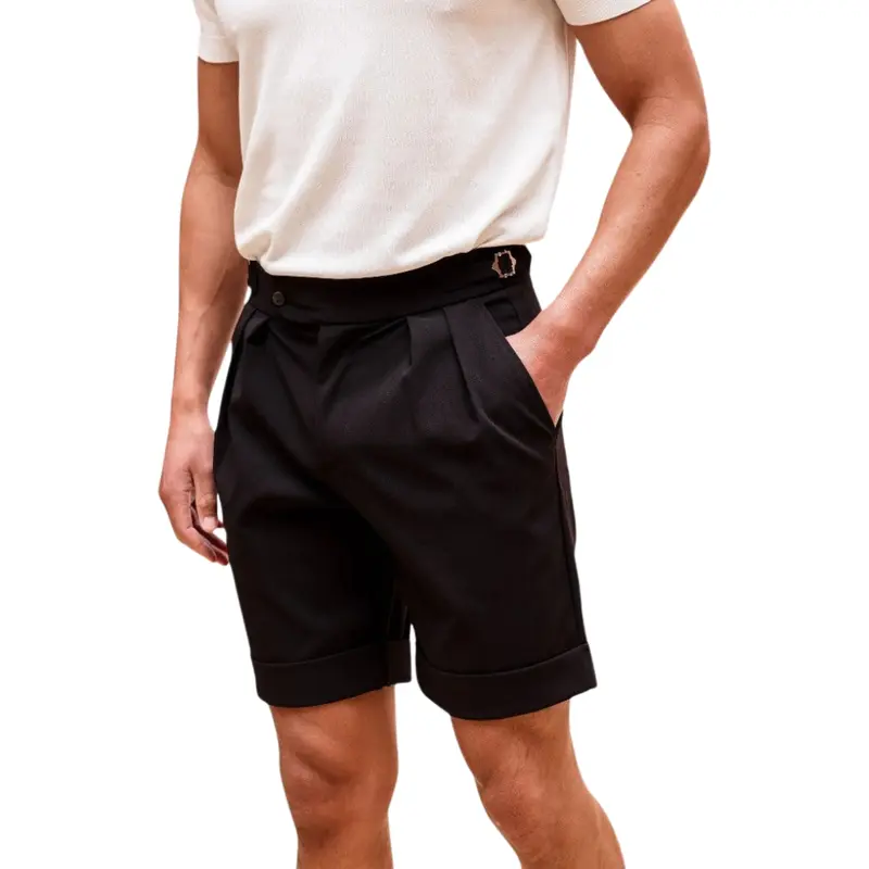 Short Plissé avec Taille Ajustable et Poches
