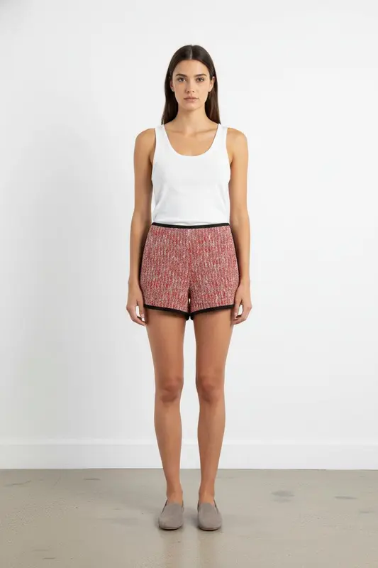 Short Rouge et Blanc - Taille L/40