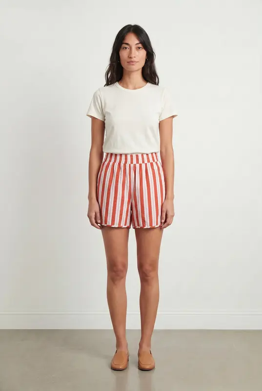 Short Rouge et Blanc - Taille M/38