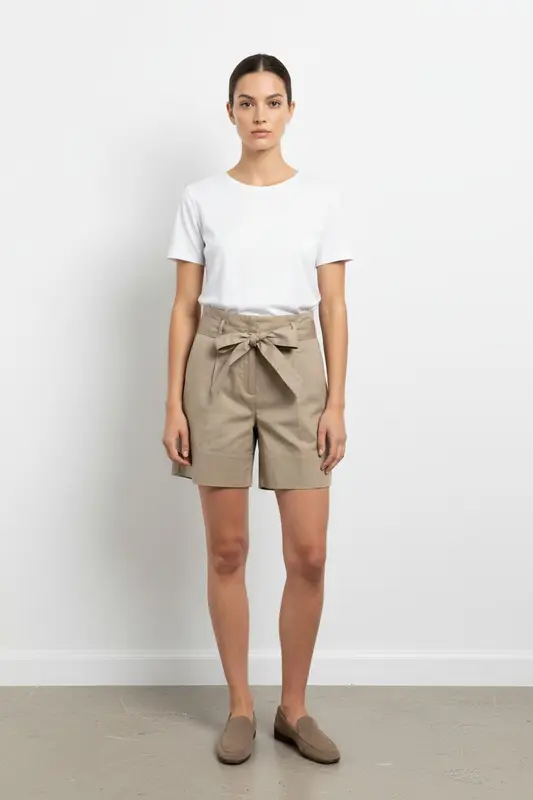 Short Taille Haute Beige - Taille M/38